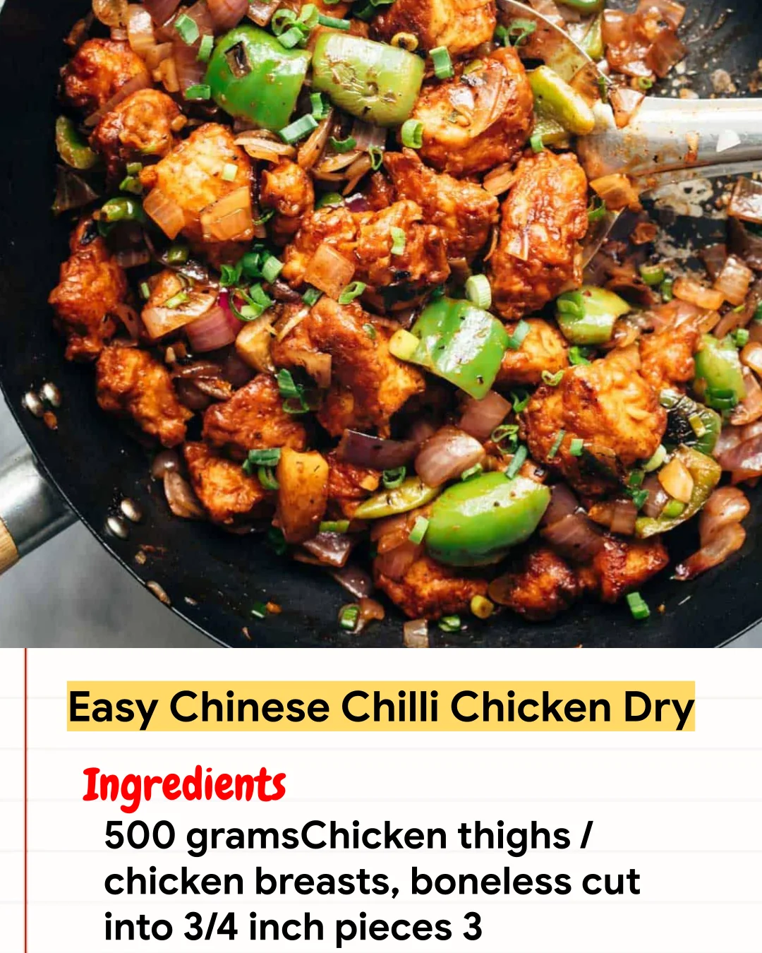 Chicken Recipe Easy Chinese Chilli Chicken Dry