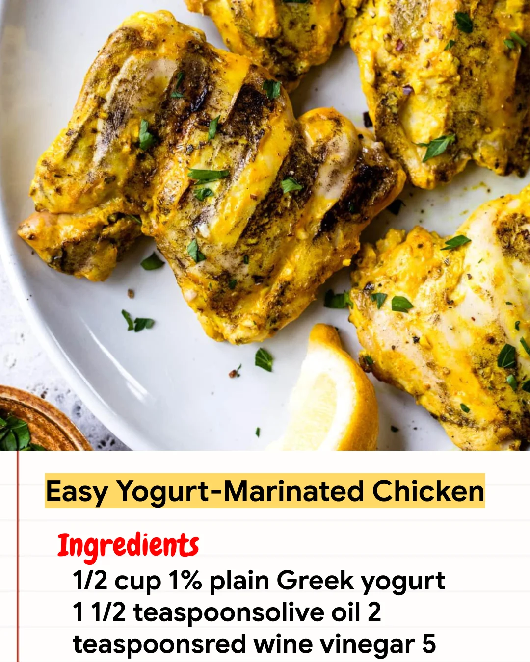Chicken Recipe Easy Yogurt-Marinated Chicken