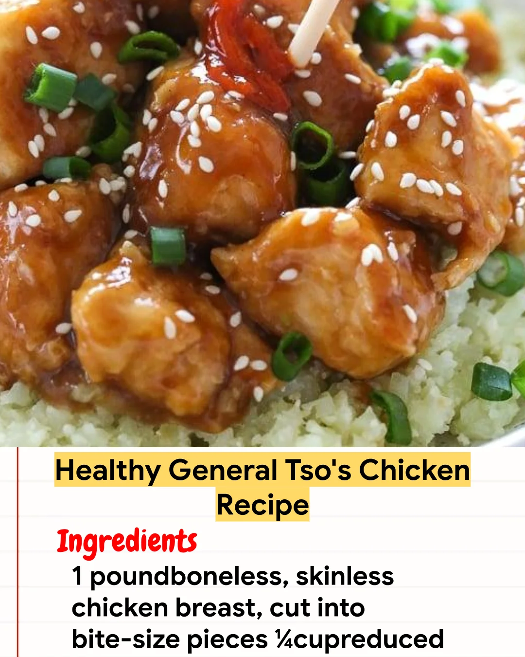 Chicken Recipe Healthy General Tso’s Chicken Recipe
