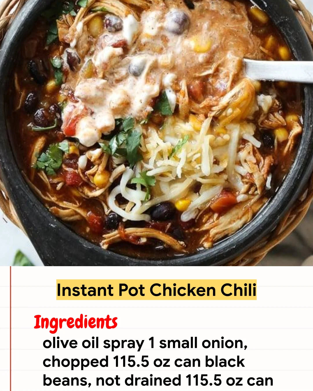 Chicken Recipe Instant Pot Chicken Chili