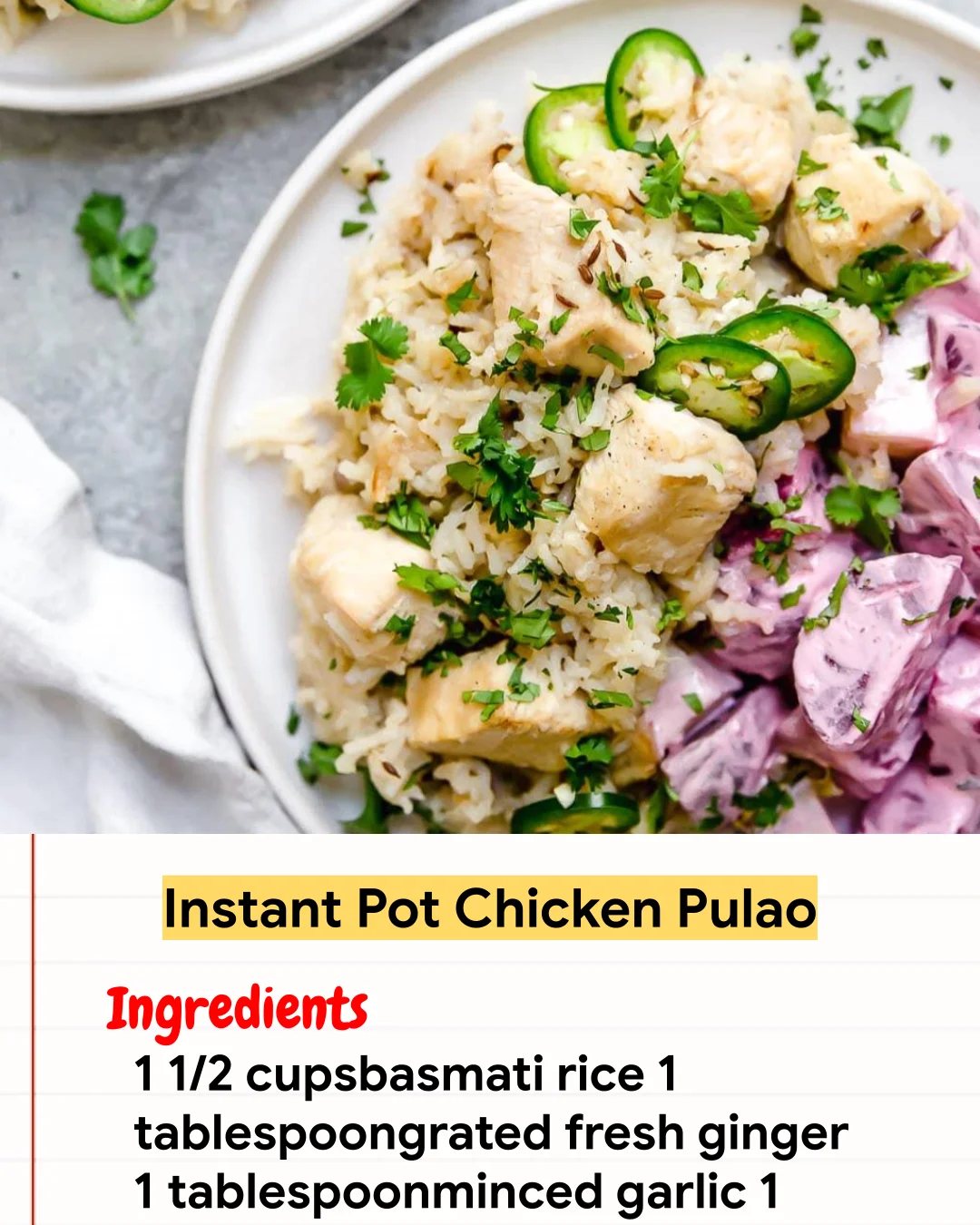 Chicken Recipe Instant Pot Chicken Pulao
