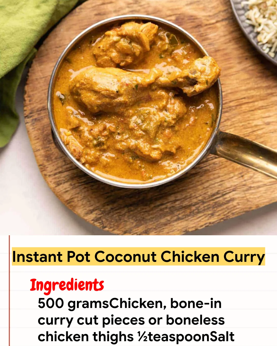 Chicken Recipe Instant Pot Coconut Chicken Curry