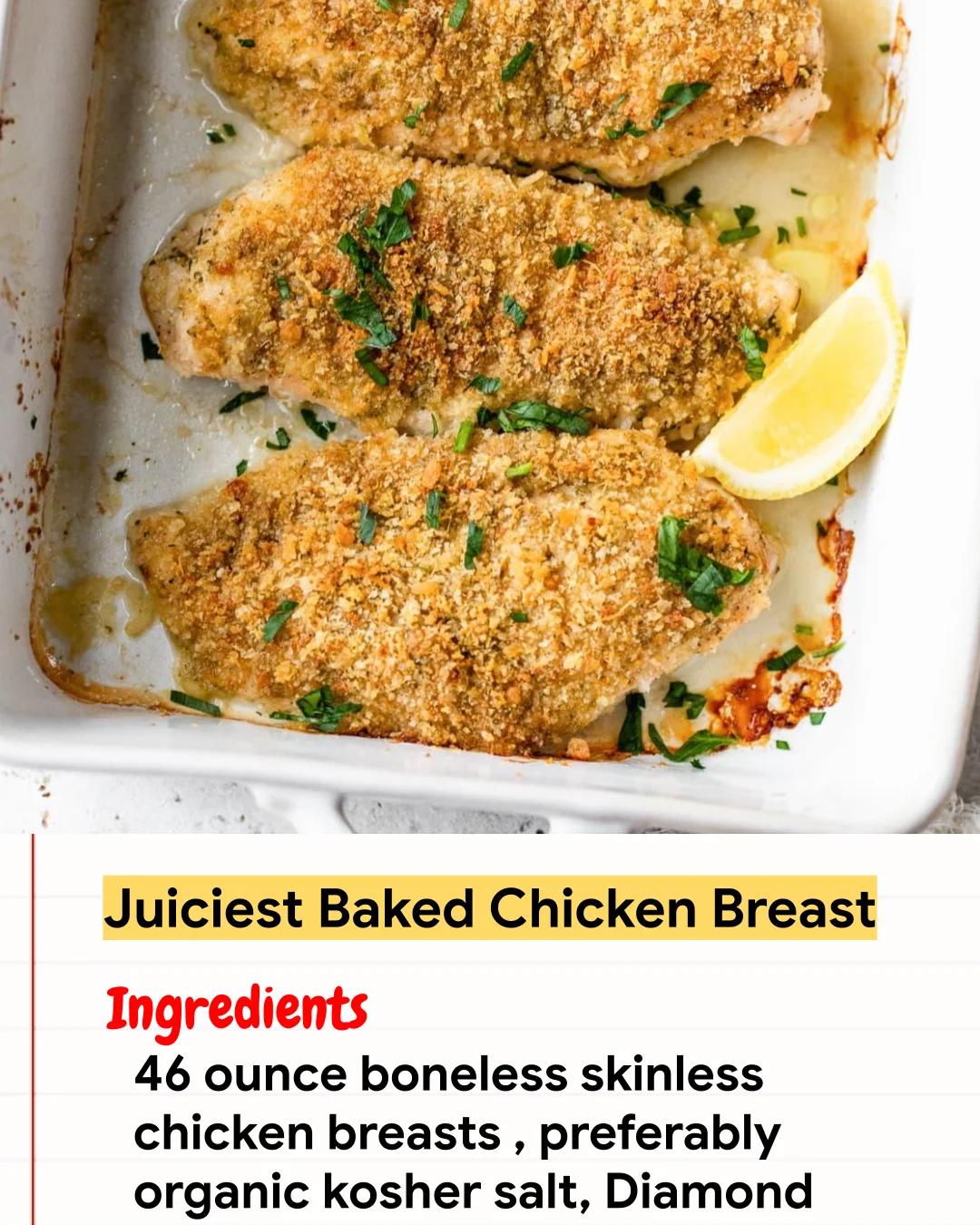 Chicken Recipe Juiciest Baked Chicken Breast
