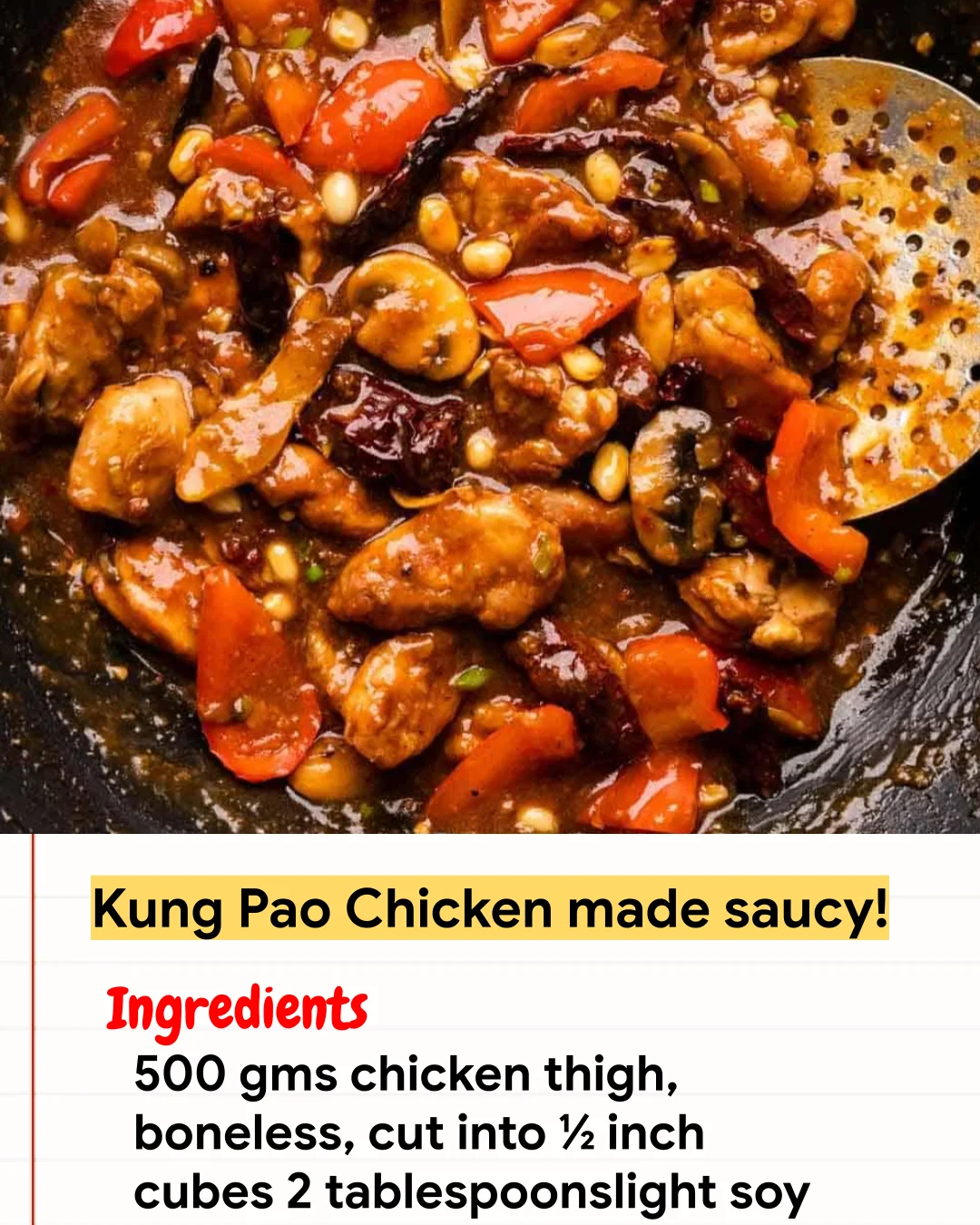 Chicken Recipe Kung Pao Chicken made saucy!