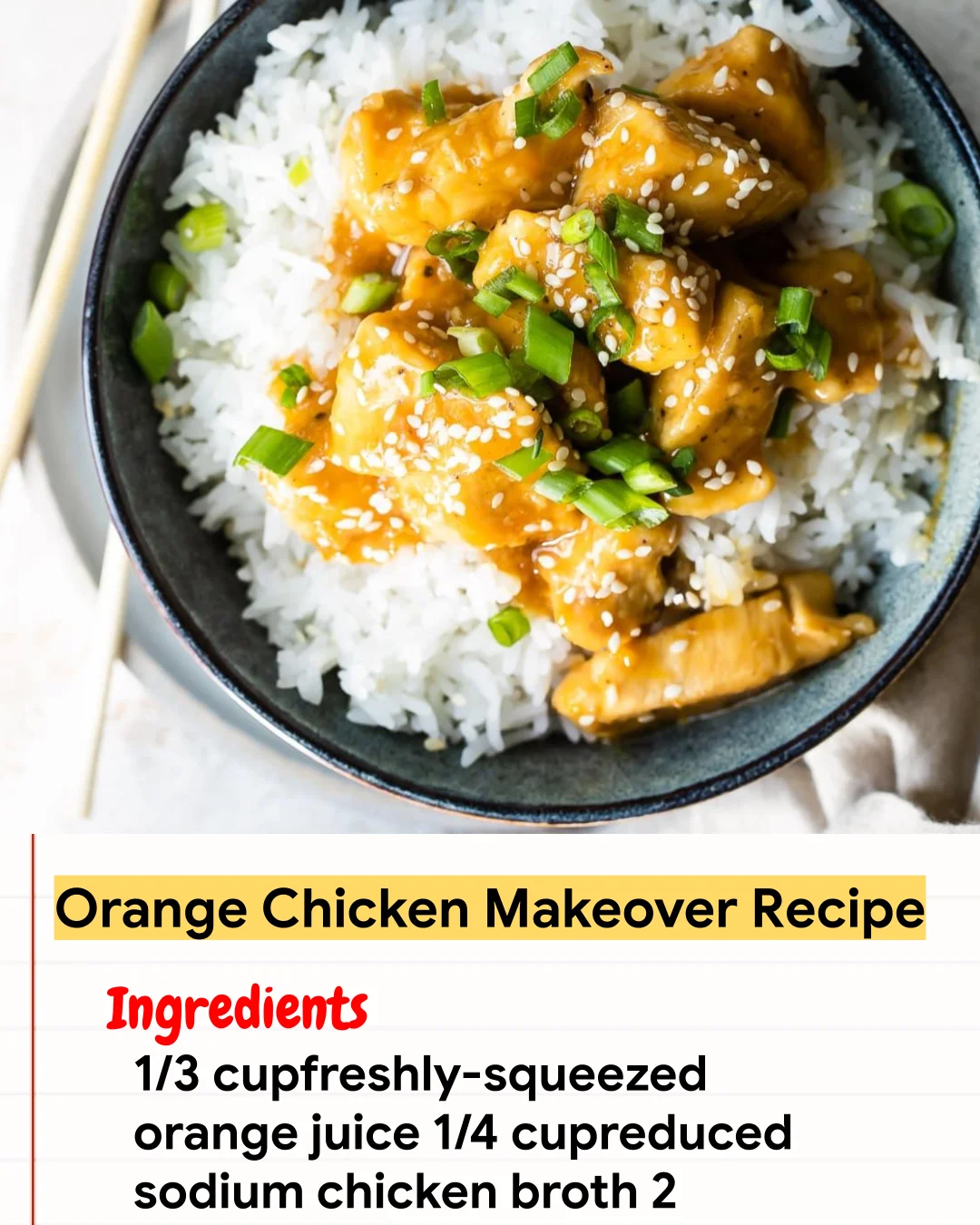 Chicken Recipe Orange Chicken Makeover Recipe