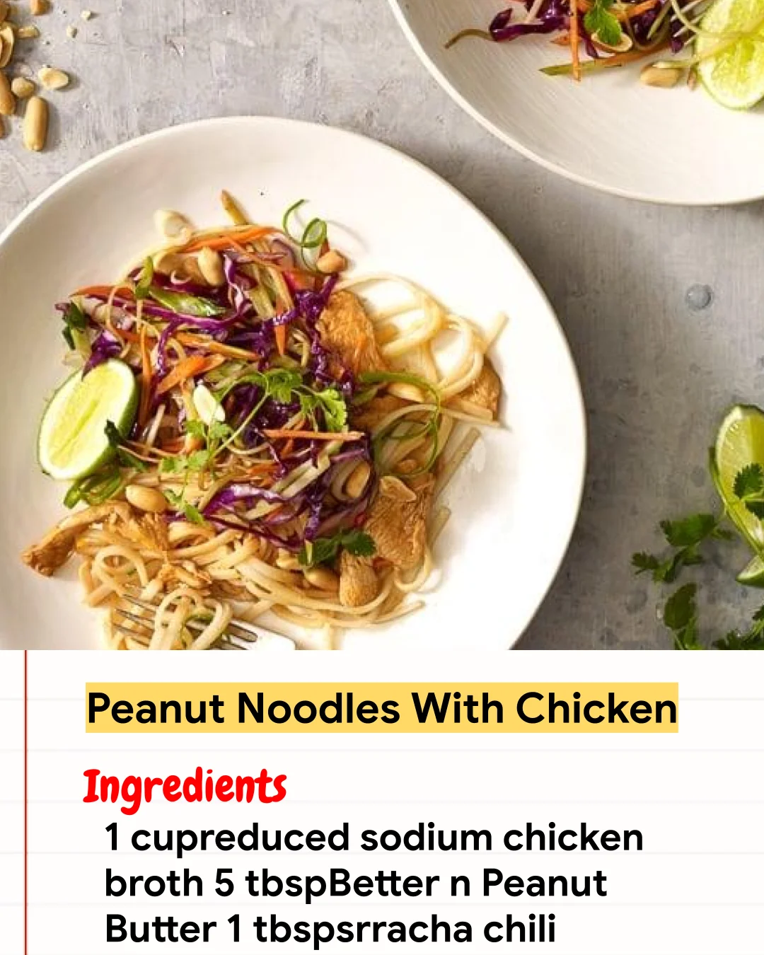 Chicken Recipe Peanut Noodles With Chicken