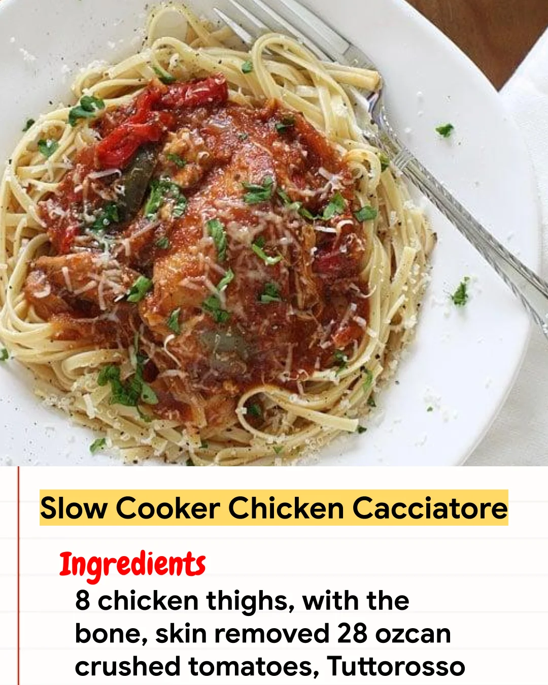 Chicken Recipe Slow Cooker Chicken Cacciatore