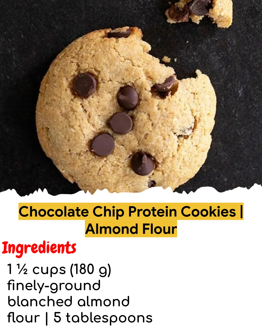 Chocolate Chip Protein Cookies | Almond Flour (Tested 10+ Times)
