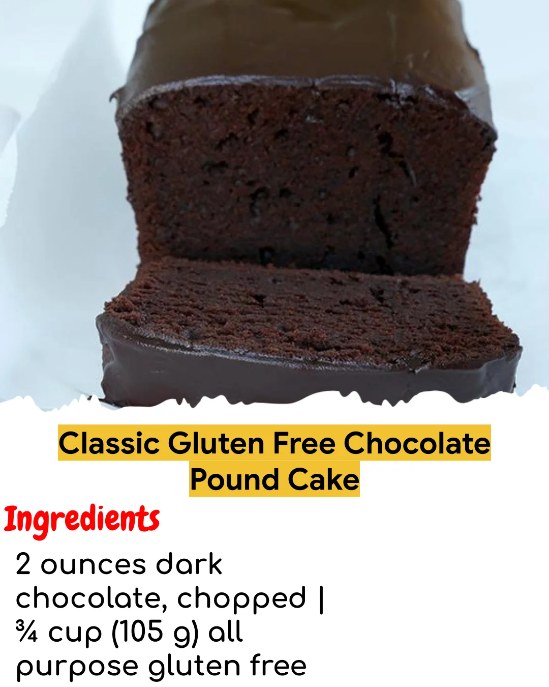 Classic Gluten Free Chocolate Pound Cake (Chef-Developed)
