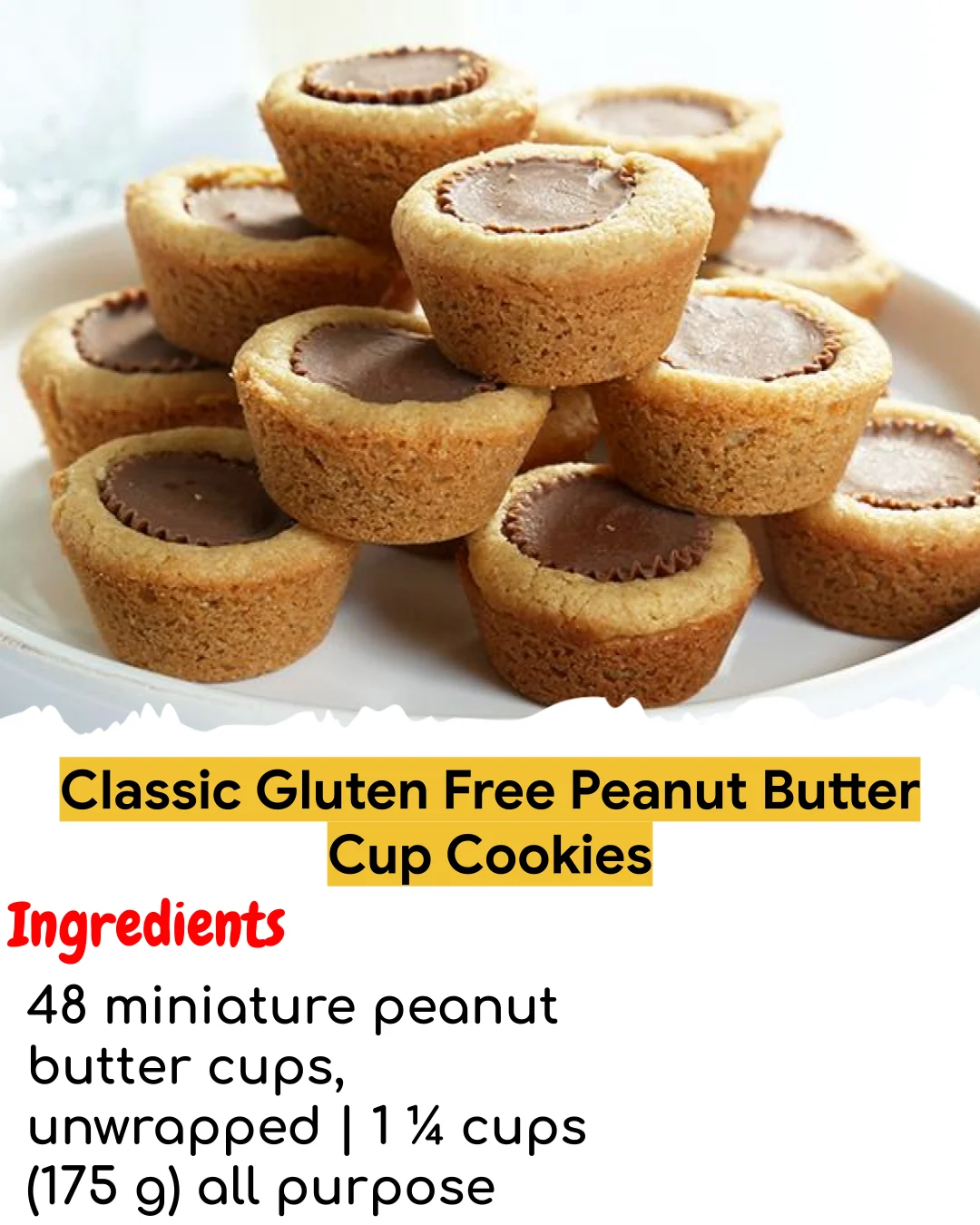 Classic Gluten Free Peanut Butter Cup Cookies (Tested 10+ Times)