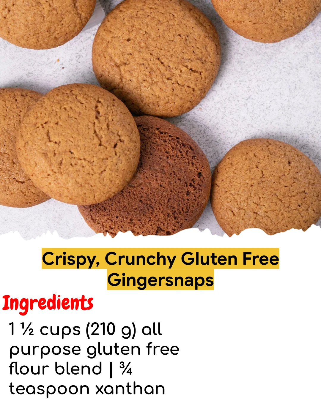 Crispy, Crunchy Gluten Free Gingersnaps (Easy 60-Minute)