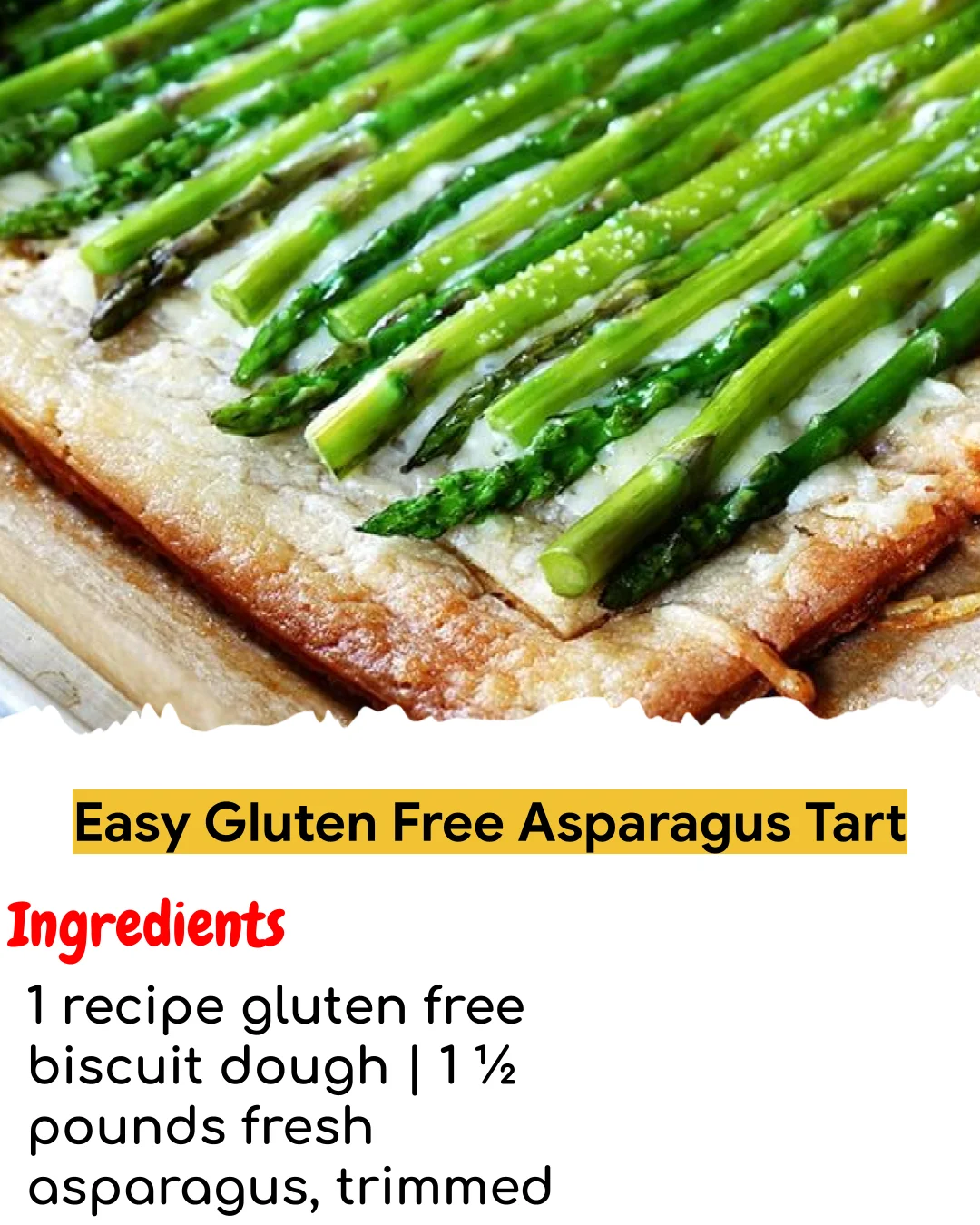 Easy Gluten Free Asparagus Tart (Meal Prep Friendly)