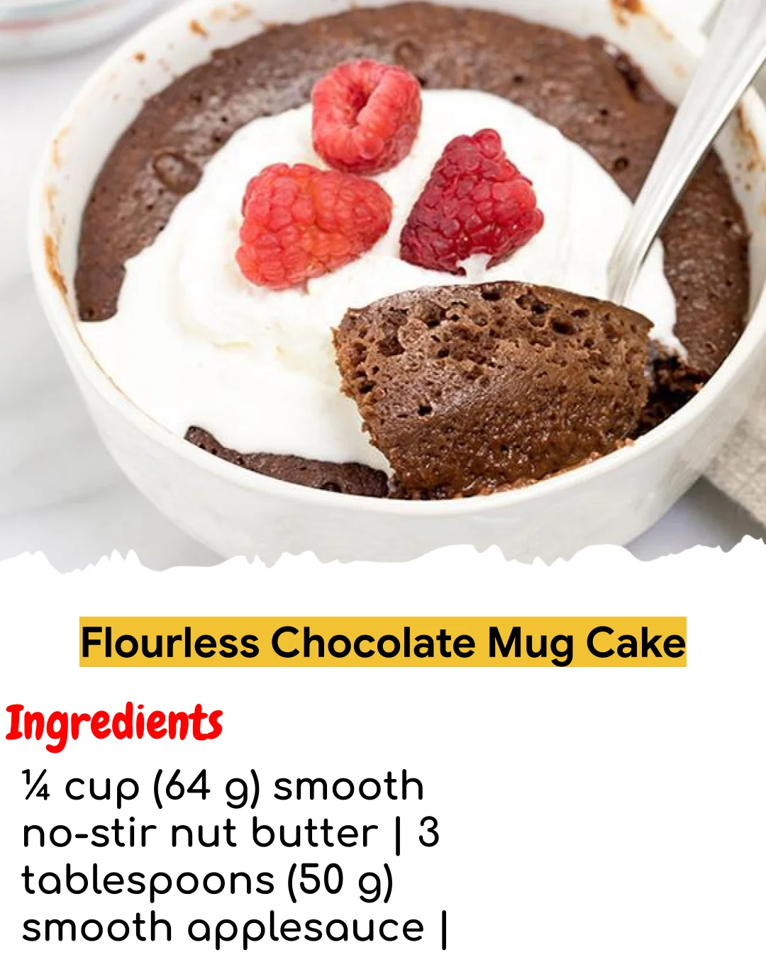 Flourless Chocolate Mug Cake (Easy 60-Minute)
