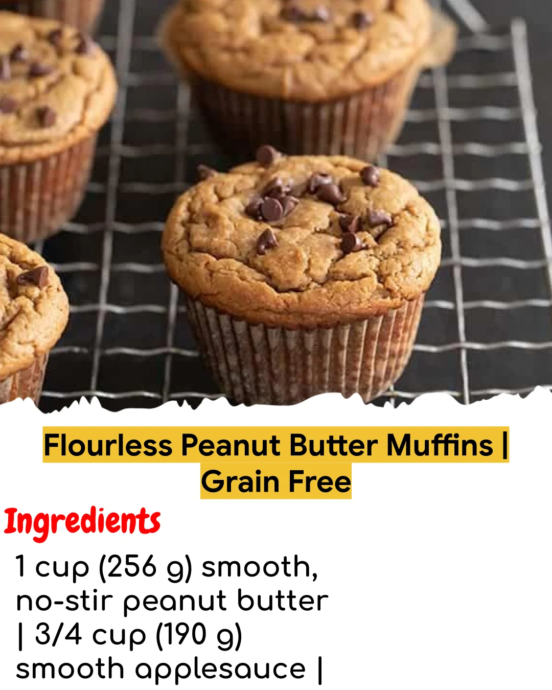 Flourless Peanut Butter Muffins | Grain Free (Easy 60-Minute)