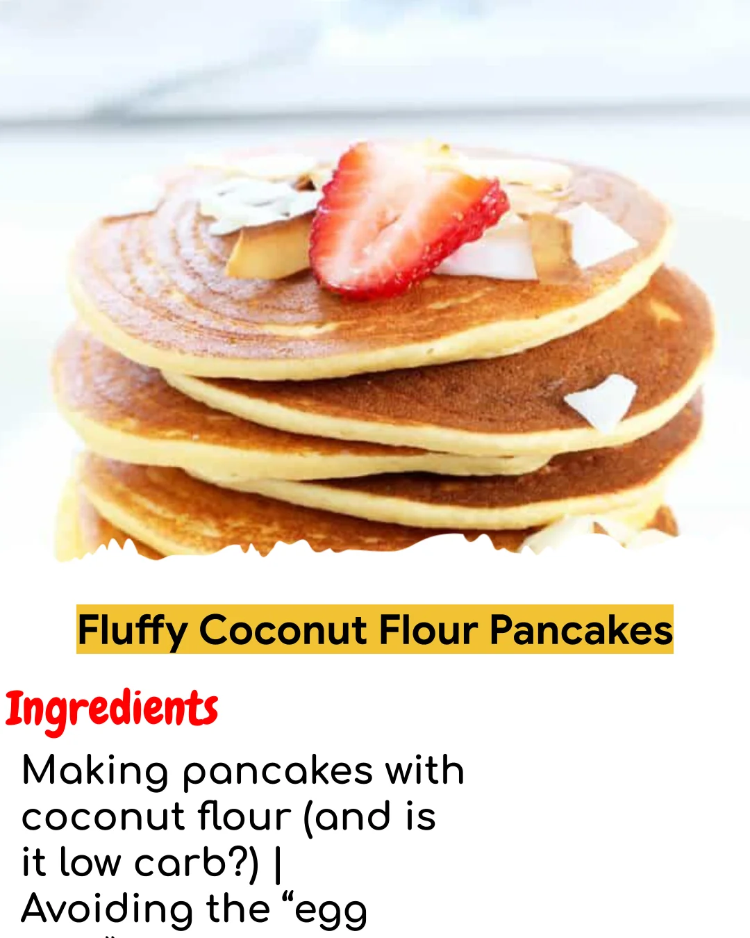 Fluffy Coconut Flour Pancakes (Chef-Developed)