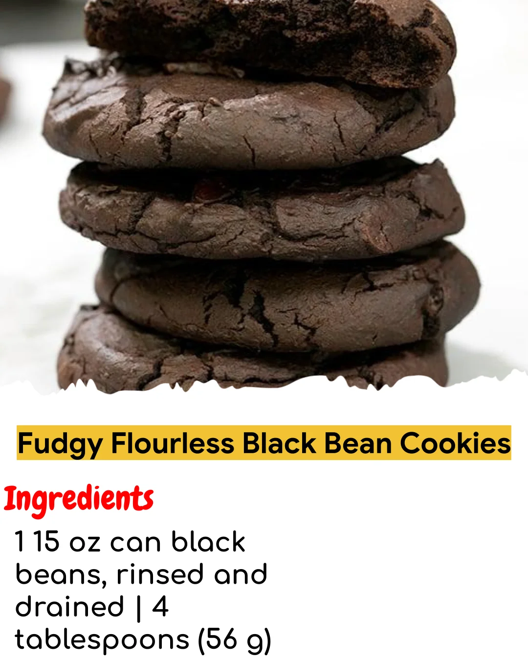 Fudgy Flourless Black Bean Cookies (Tested 10+ Times)