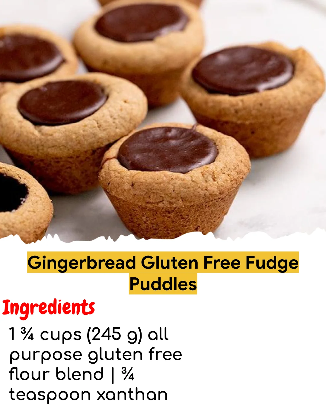 Gingerbread Gluten Free Fudge Puddles (Chef-Developed)