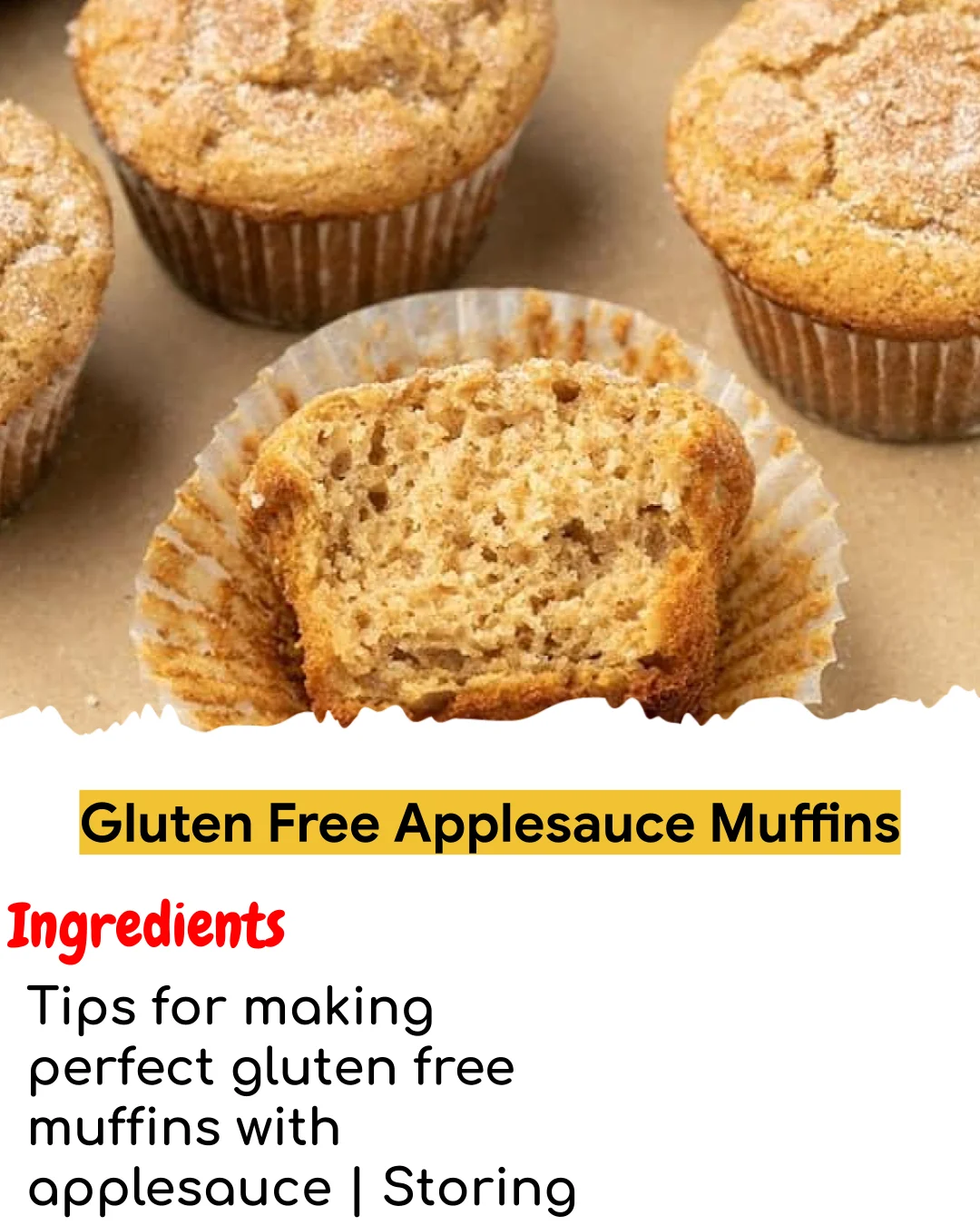 Gluten Free Applesauce Muffins (Meal Prep Friendly)