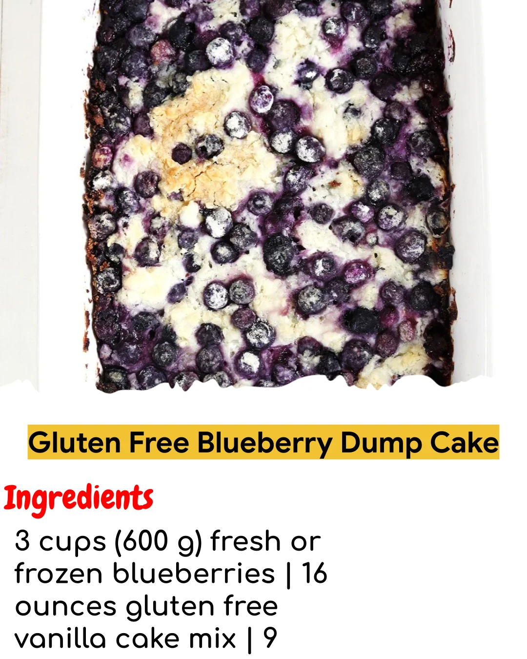 Gluten Free Blueberry Dump Cake (Tested 10+ Times)