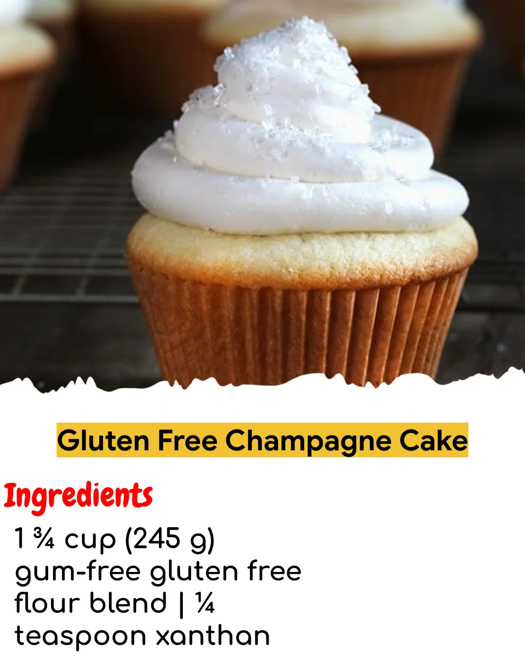 Gluten Free Champagne Cake (Meal Prep Friendly)