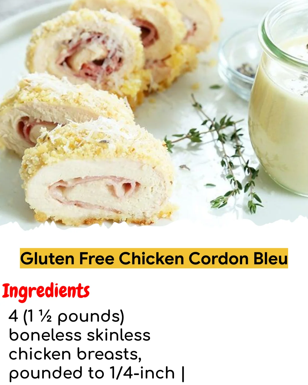 Gluten Free Chicken Cordon Bleu (Tested 10+ Times)