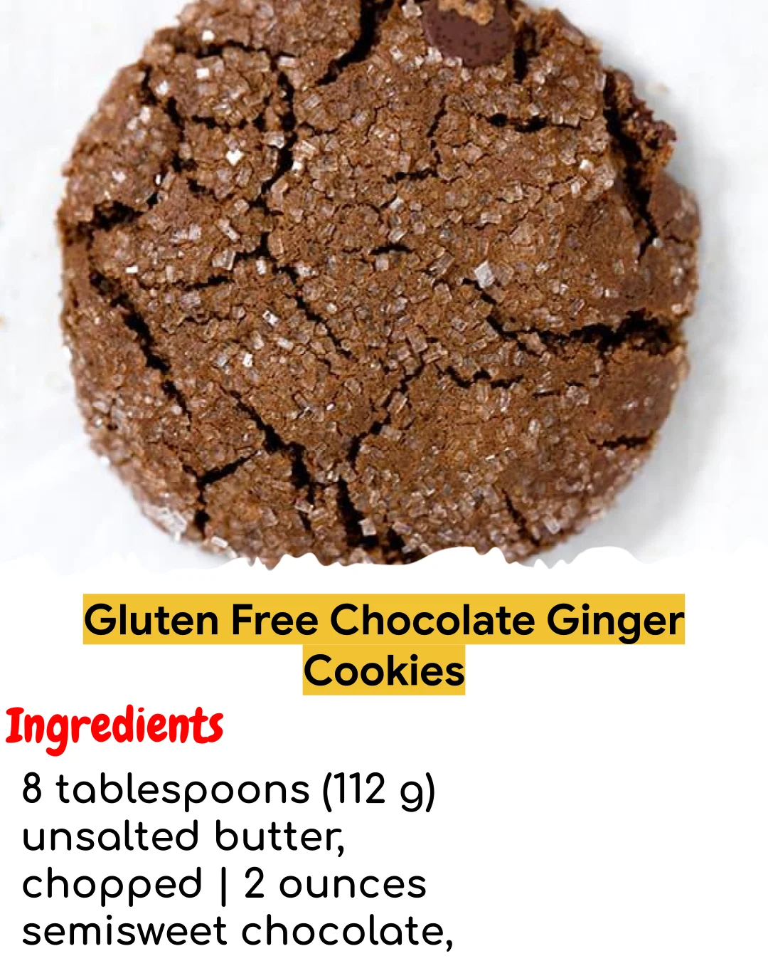 Gluten Free Chocolate Ginger Cookies (Easy 60-Minute)