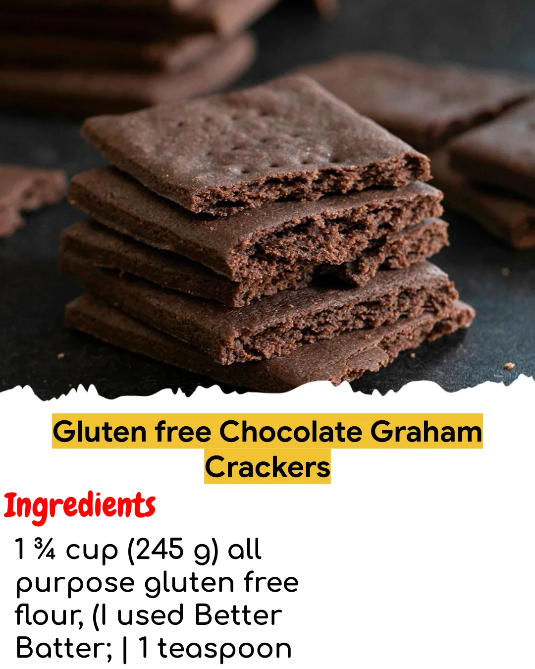 Gluten free Chocolate Graham Crackers (Chef-Developed)