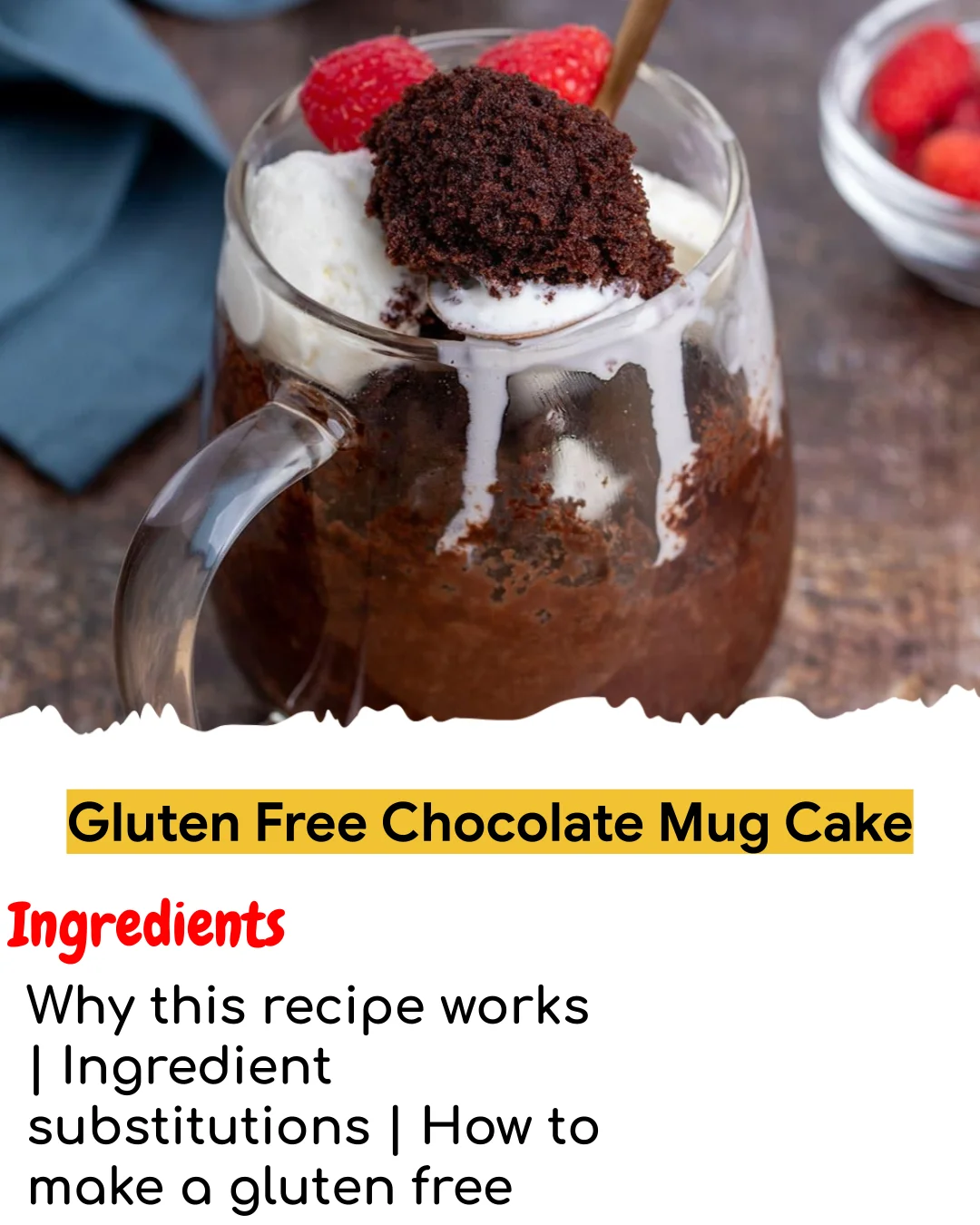 Gluten Free Chocolate Mug Cake (Easy 60-Minute)