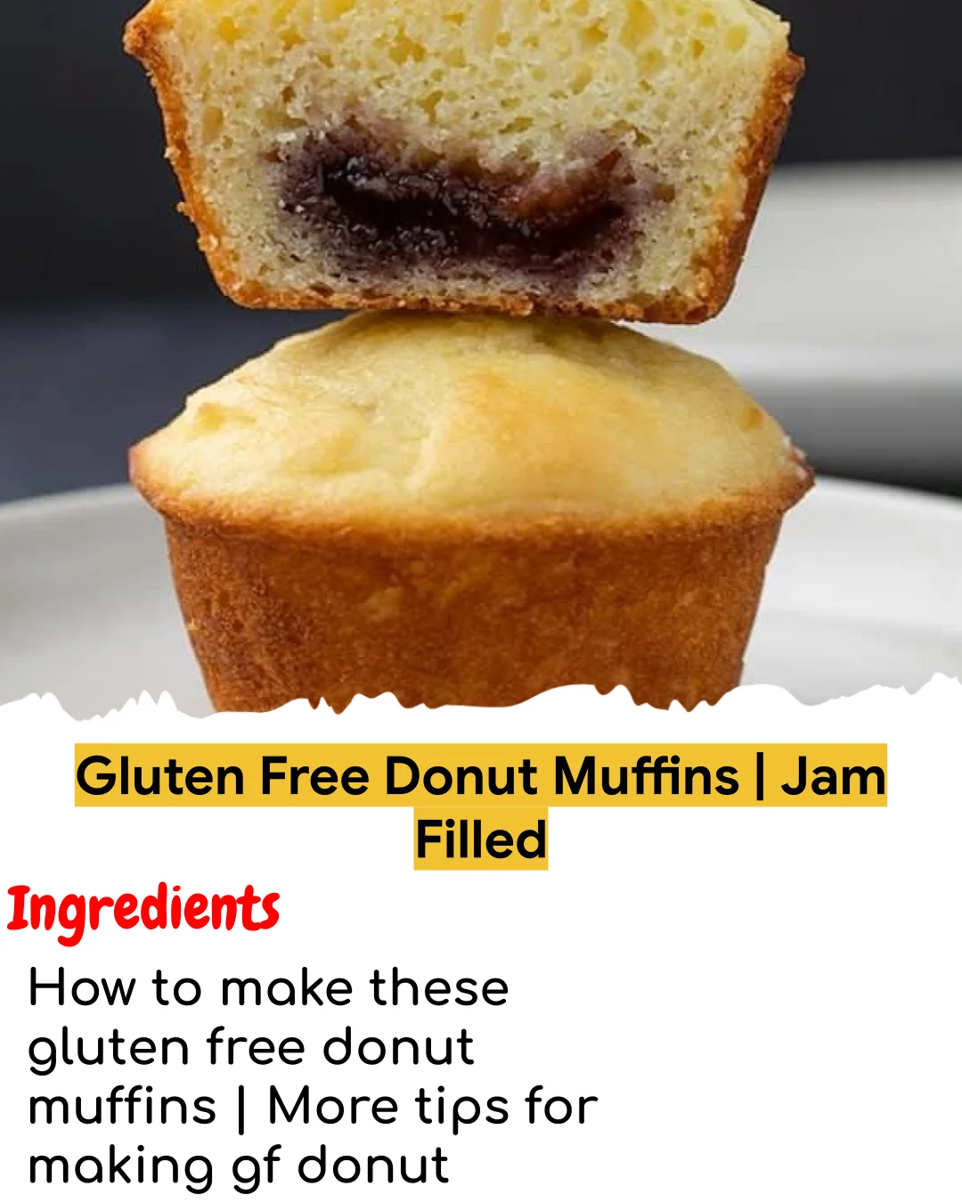 Gluten Free Donut Muffins | Jam Filled (Chef-Developed)