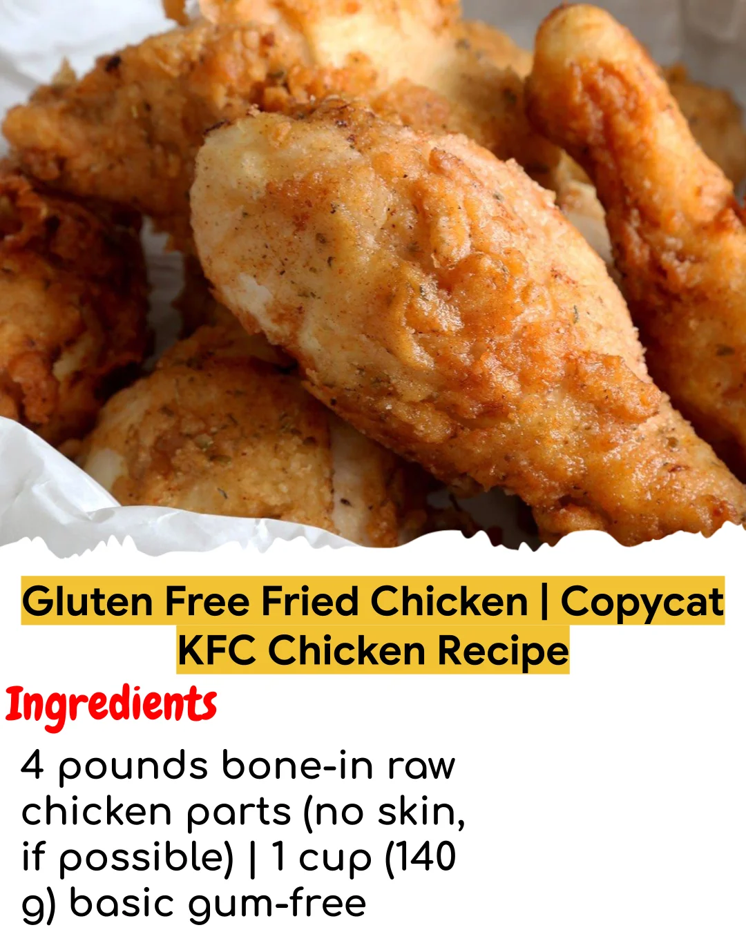 Gluten Free Fried Chicken | Copycat KFC Chicken Recipe (Easy 60-Minute)