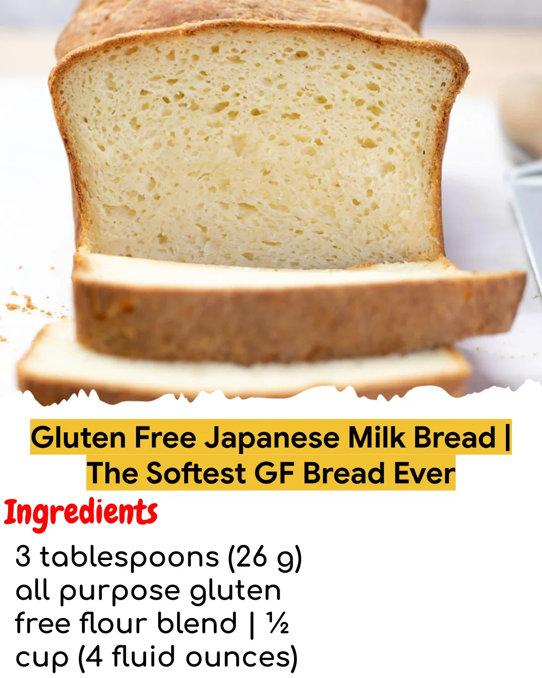 Gluten Free Japanese Milk Bread | The Softest GF Bread Ever (Meal Prep Friendly)