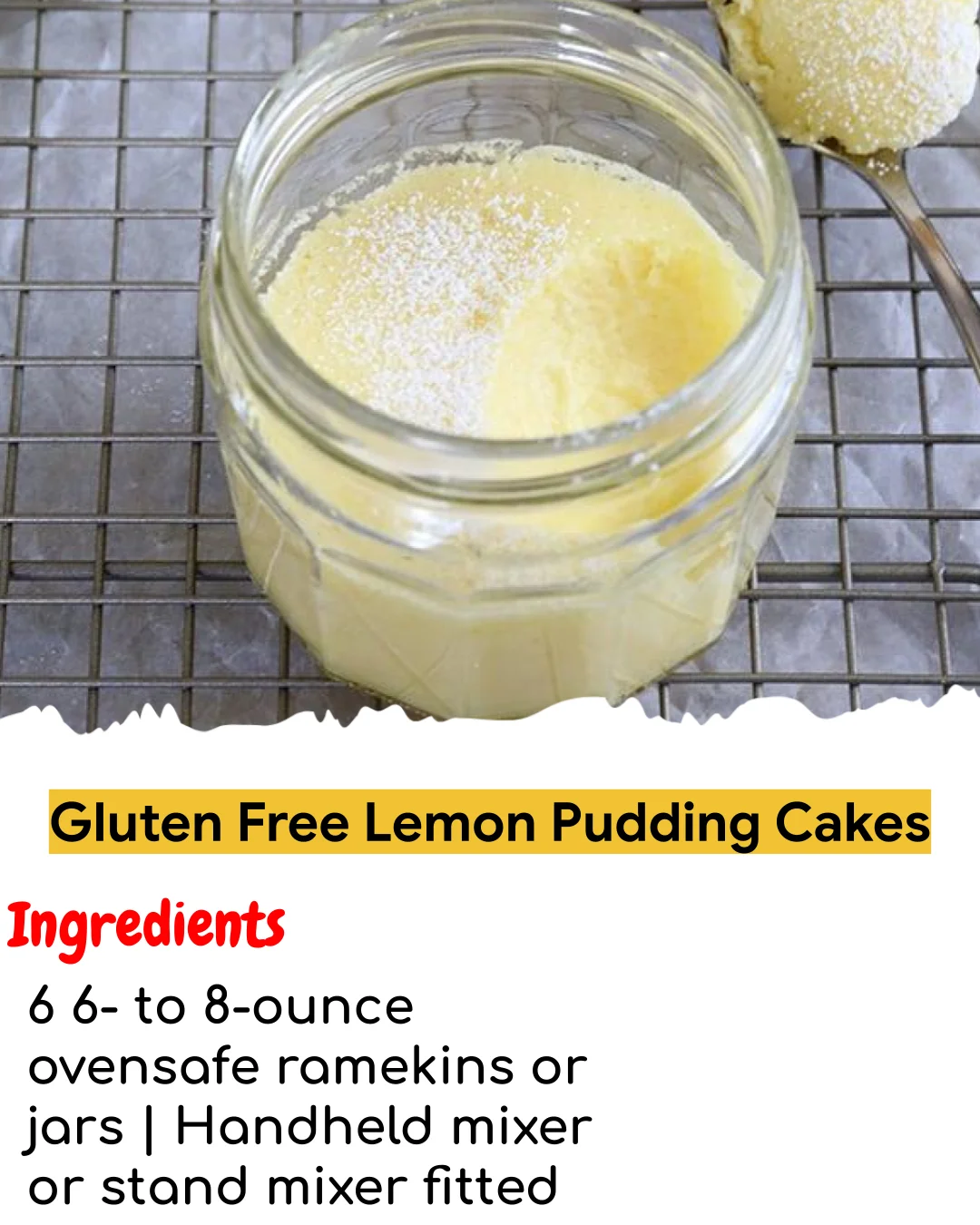Gluten Free Lemon Pudding Cakes (Easy 60-Minute)