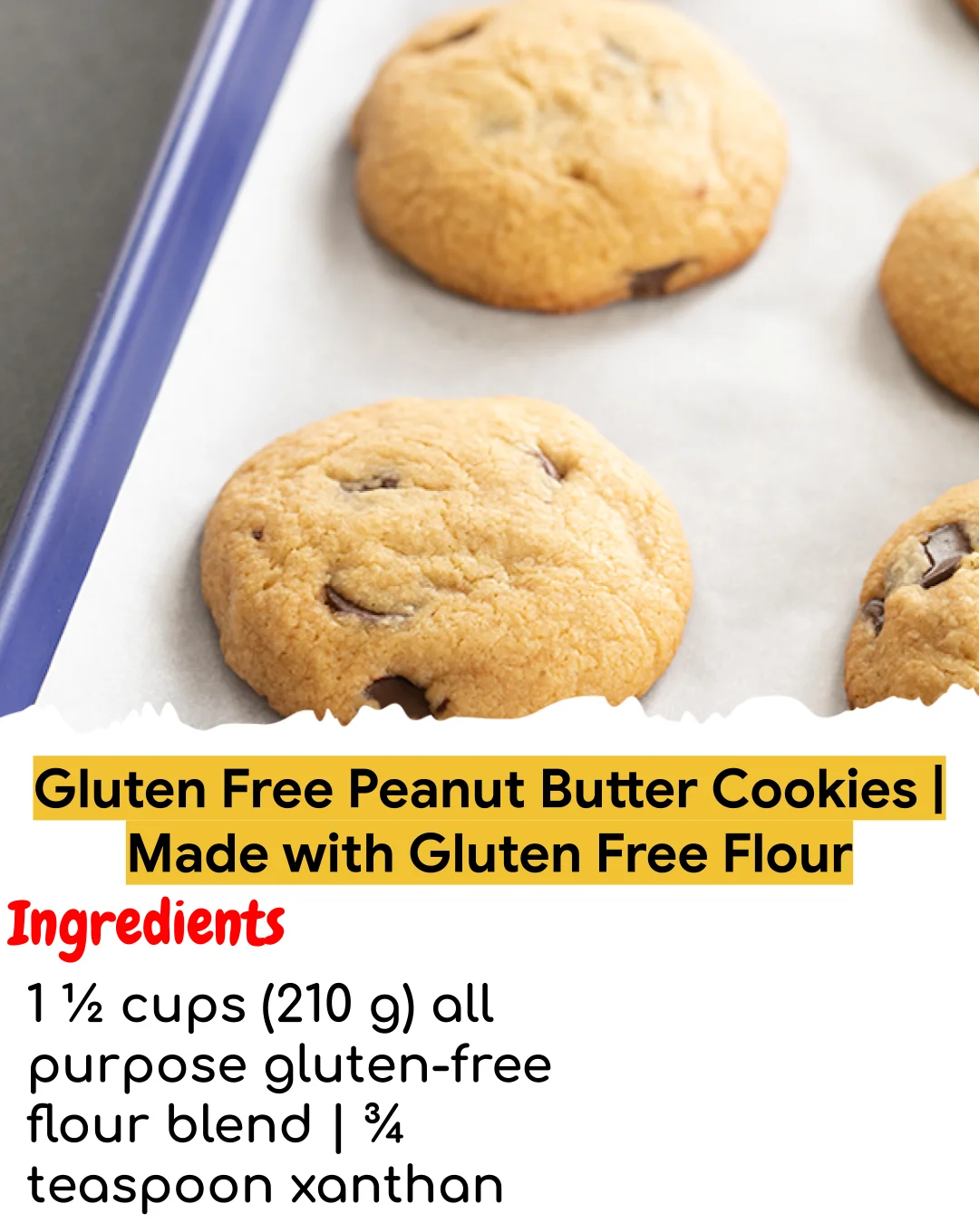 Gluten Free Peanut Butter Cookies | Made with Gluten Free Flour (Chef-Developed)