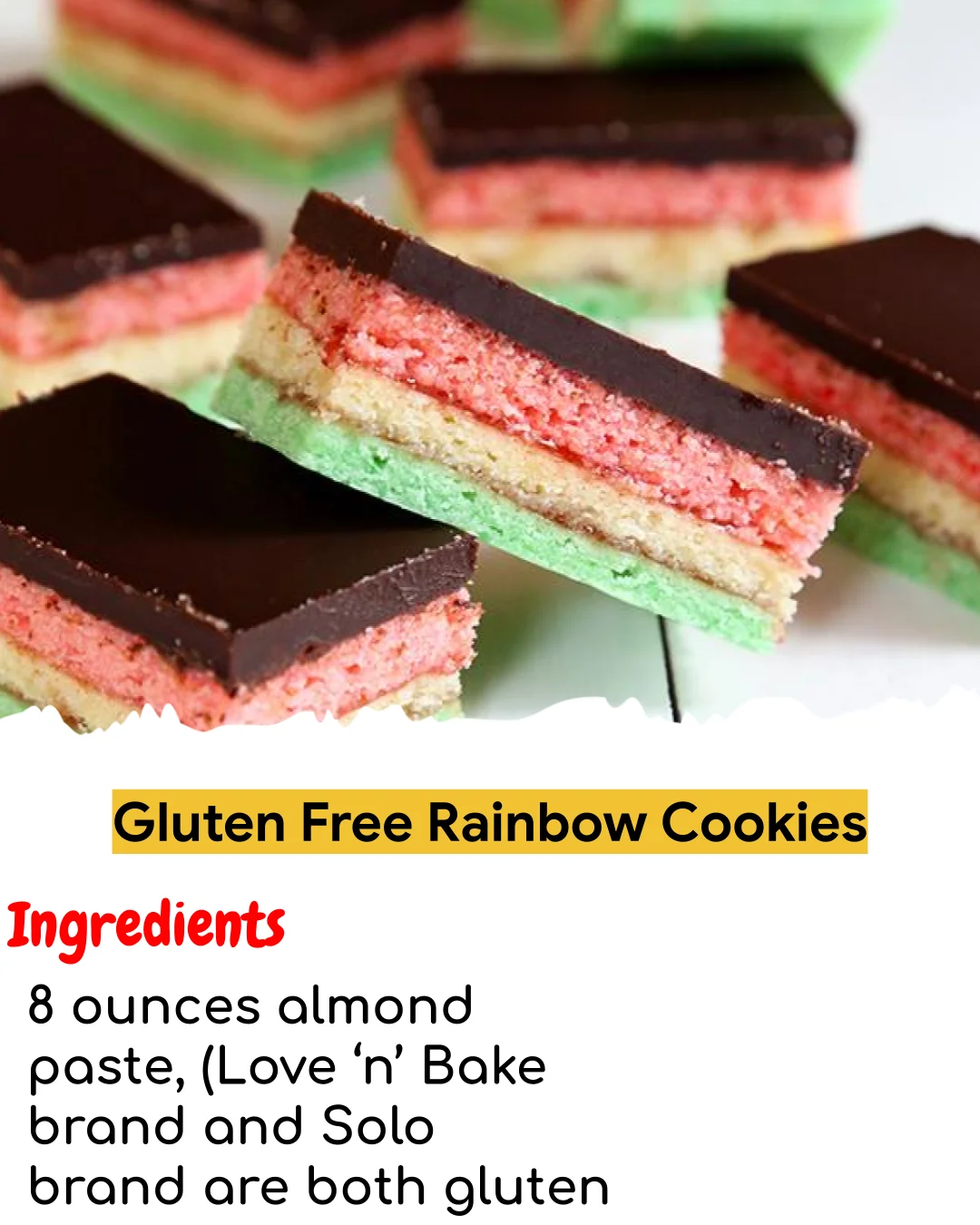 Gluten Free Rainbow Cookies (Chef-Developed)