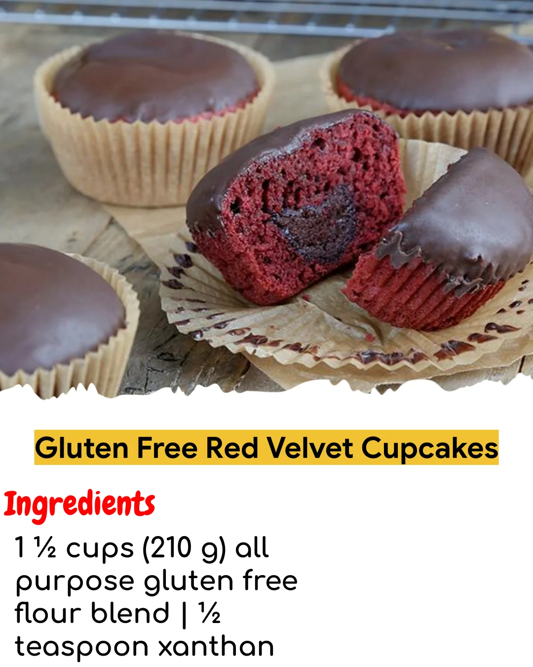 Gluten Free Red Velvet Cupcakes (Chef-Developed)