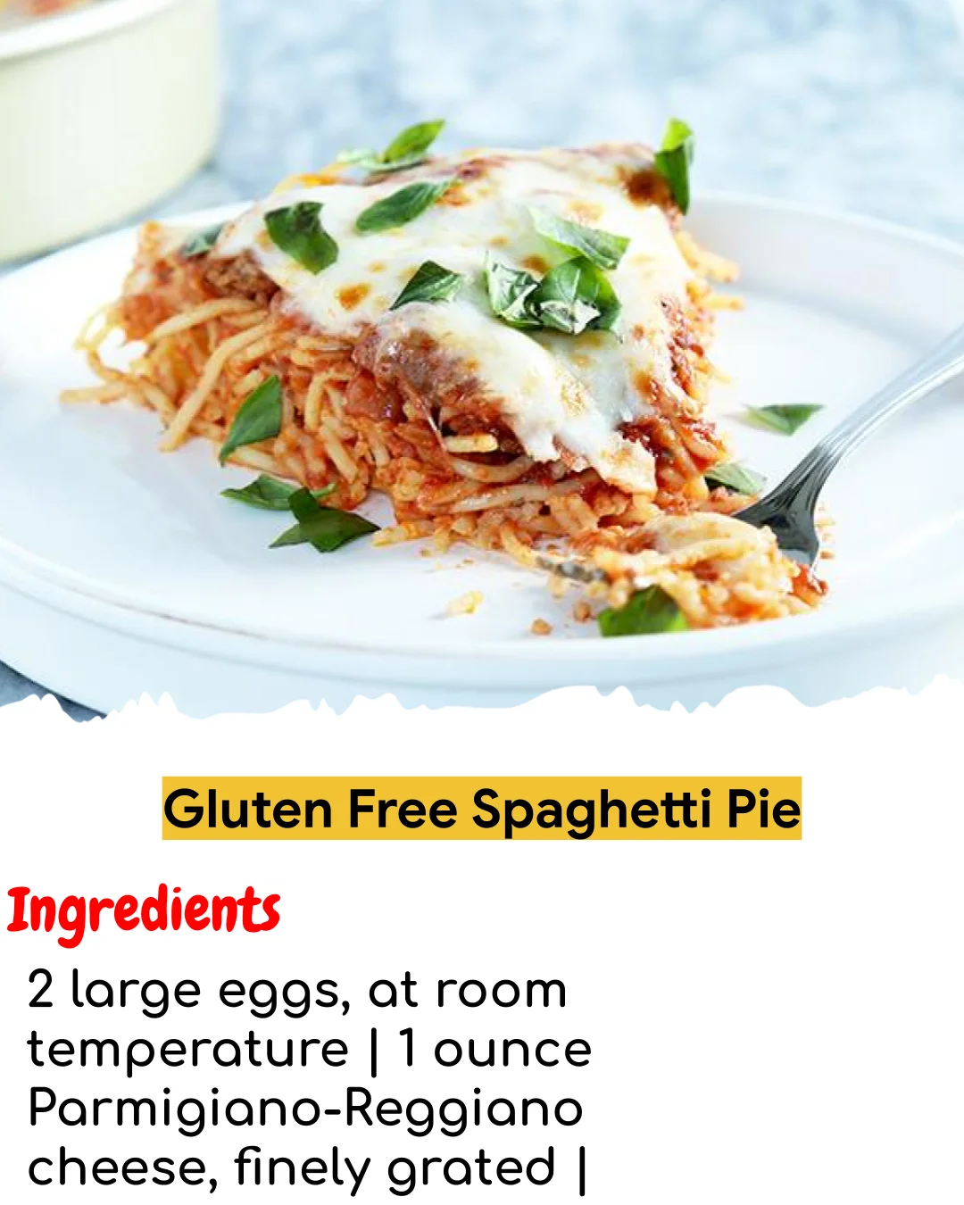 Gluten Free Spaghetti Pie (Meal Prep Friendly)
