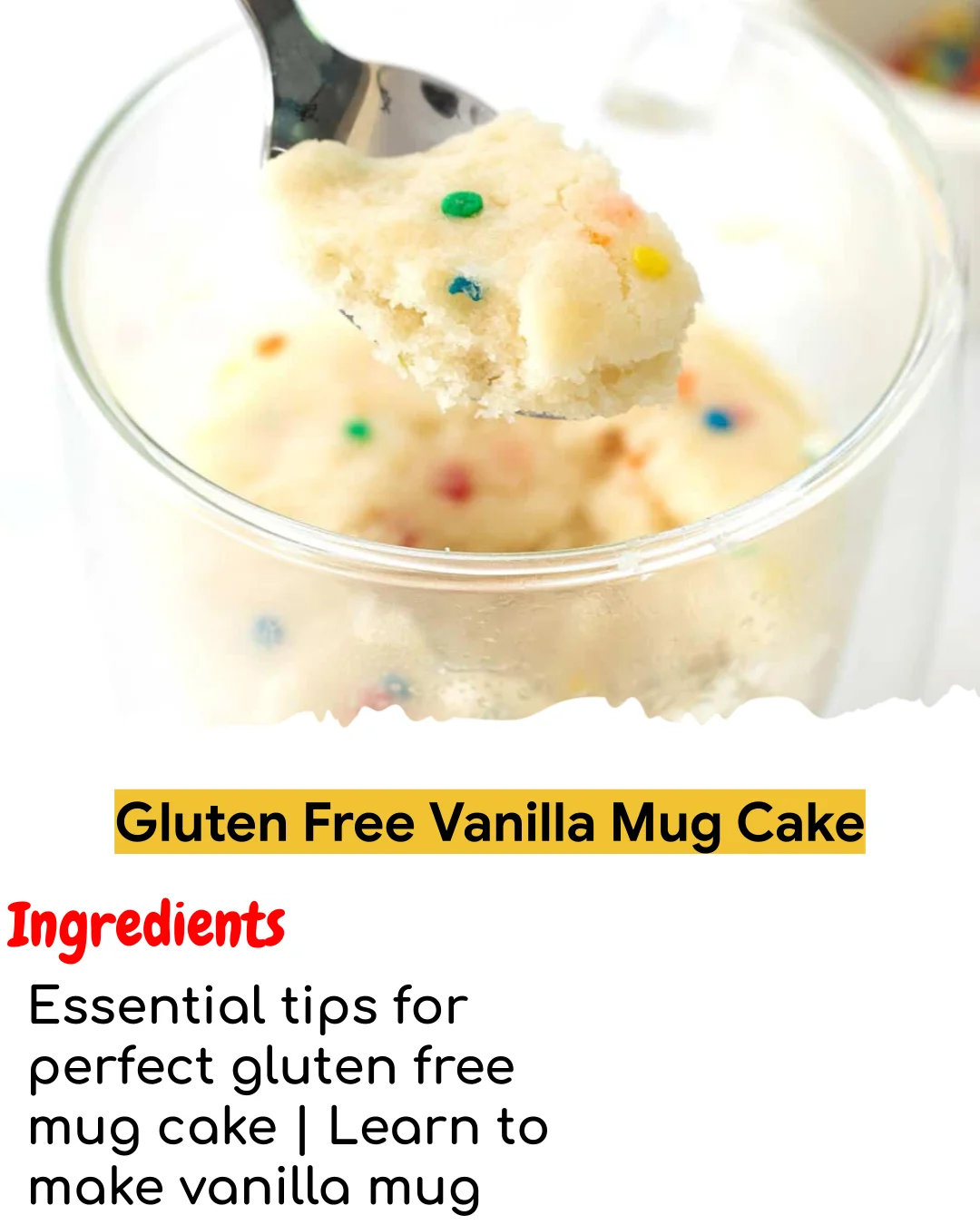 Gluten Free Vanilla Mug Cake (Tested 10+ Times)