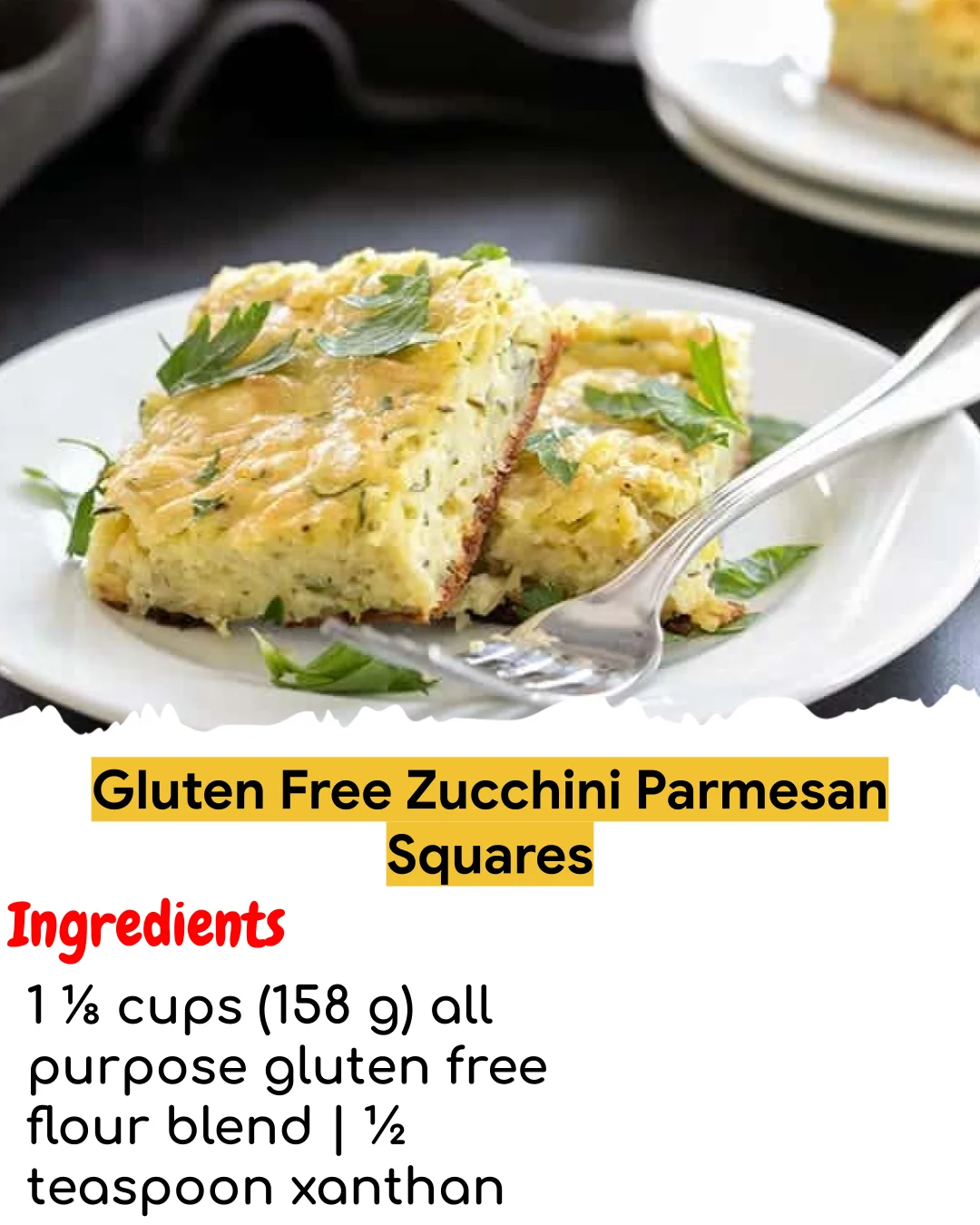 Gluten Free Zucchini Parmesan Squares (Meal Prep Friendly)