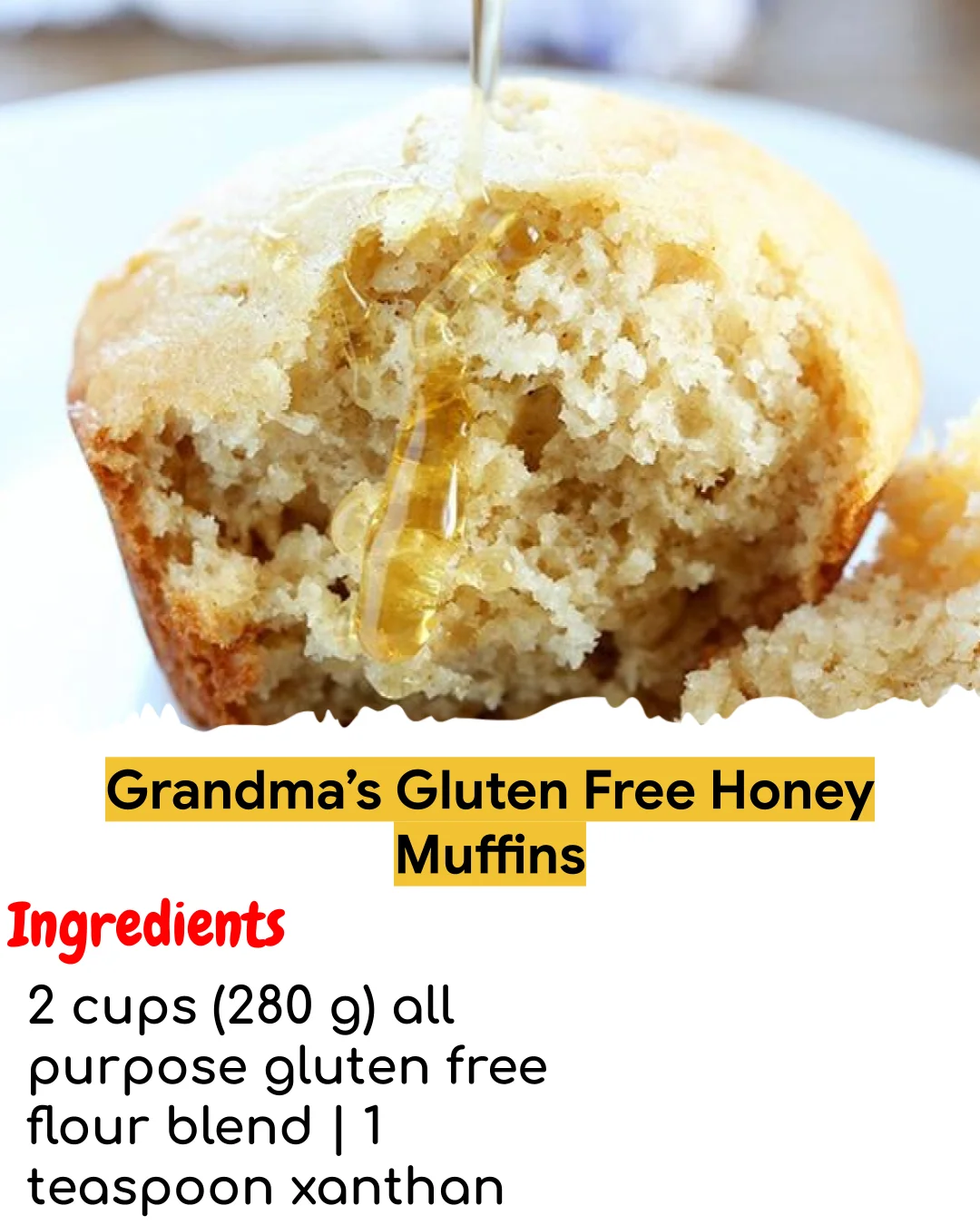 Grandma’s Gluten Free Honey Muffins (Chef-Developed)