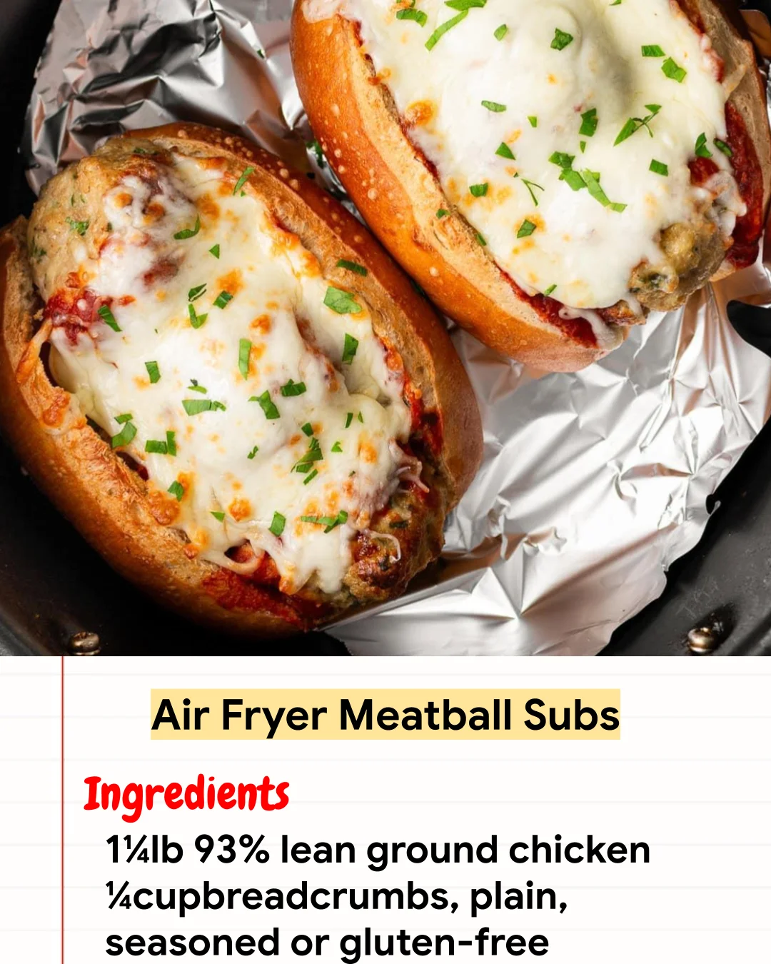 High protein Recipe Air Fryer Meatball Subs
