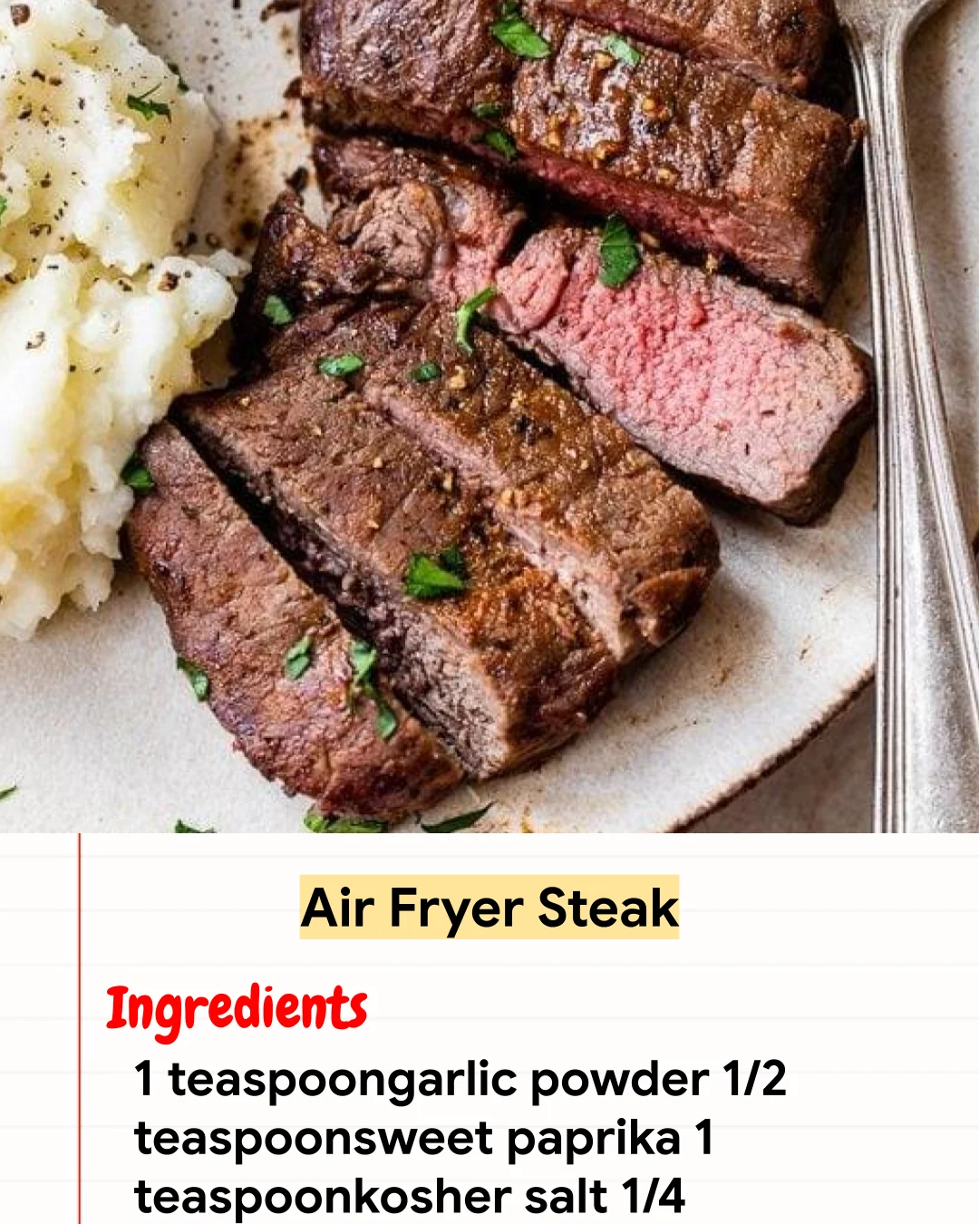 High protein Recipe Air Fryer Steak