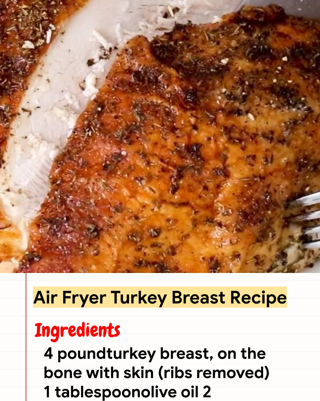 High protein Recipe Air Fryer Turkey Breast Recipe