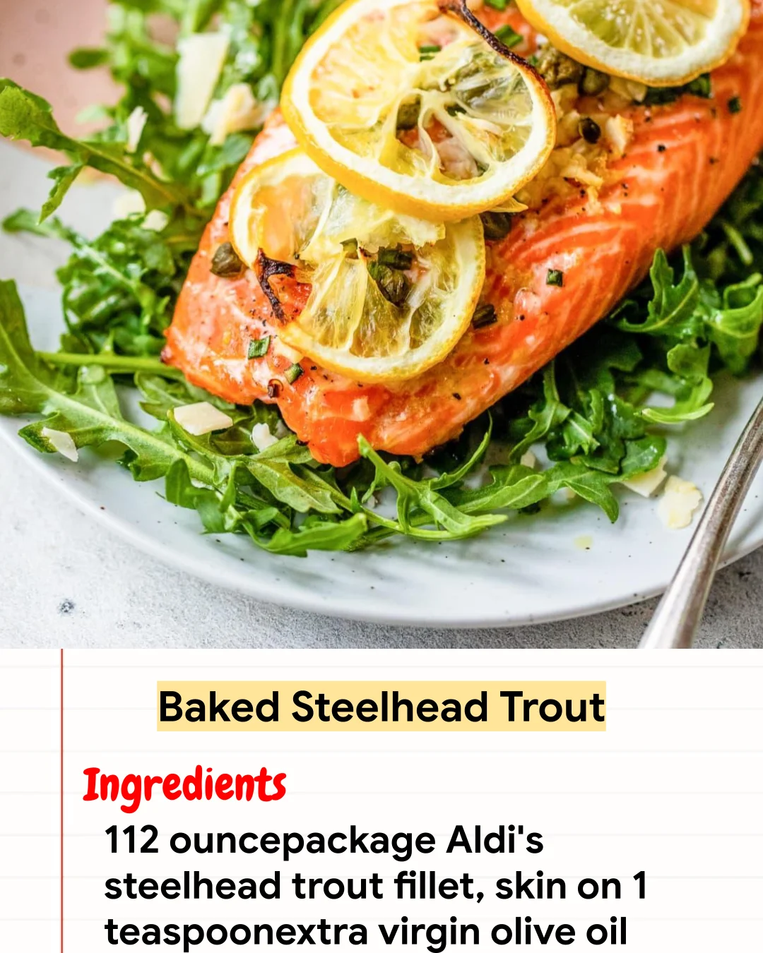 High protein Recipe Baked Steelhead Trout
