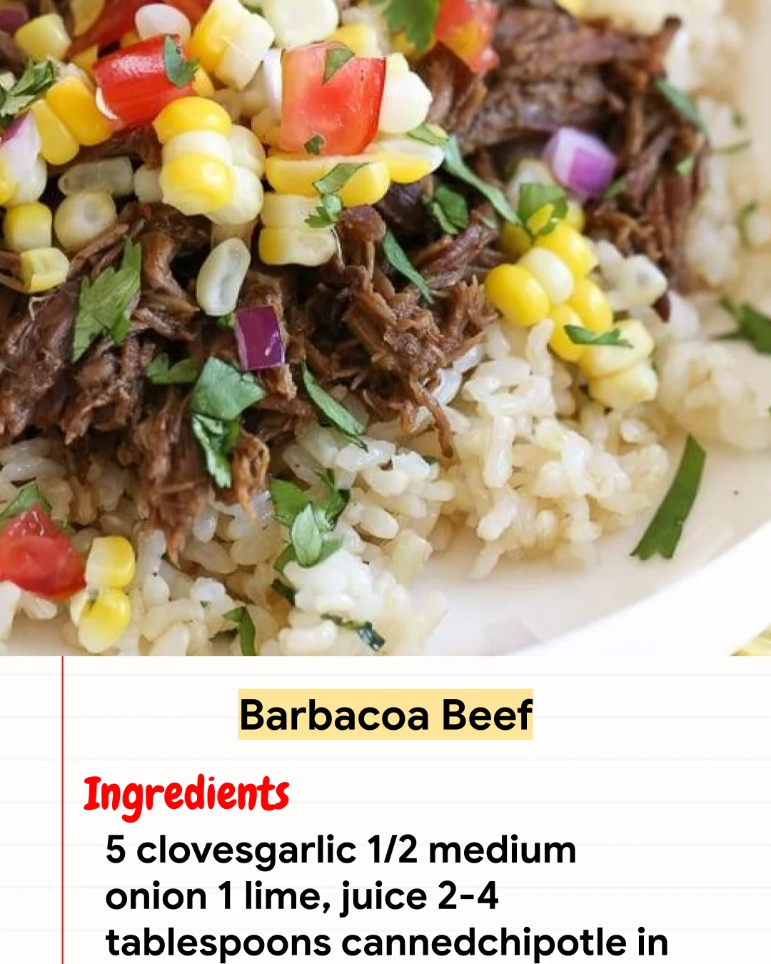 High protein Recipe Barbacoa Beef