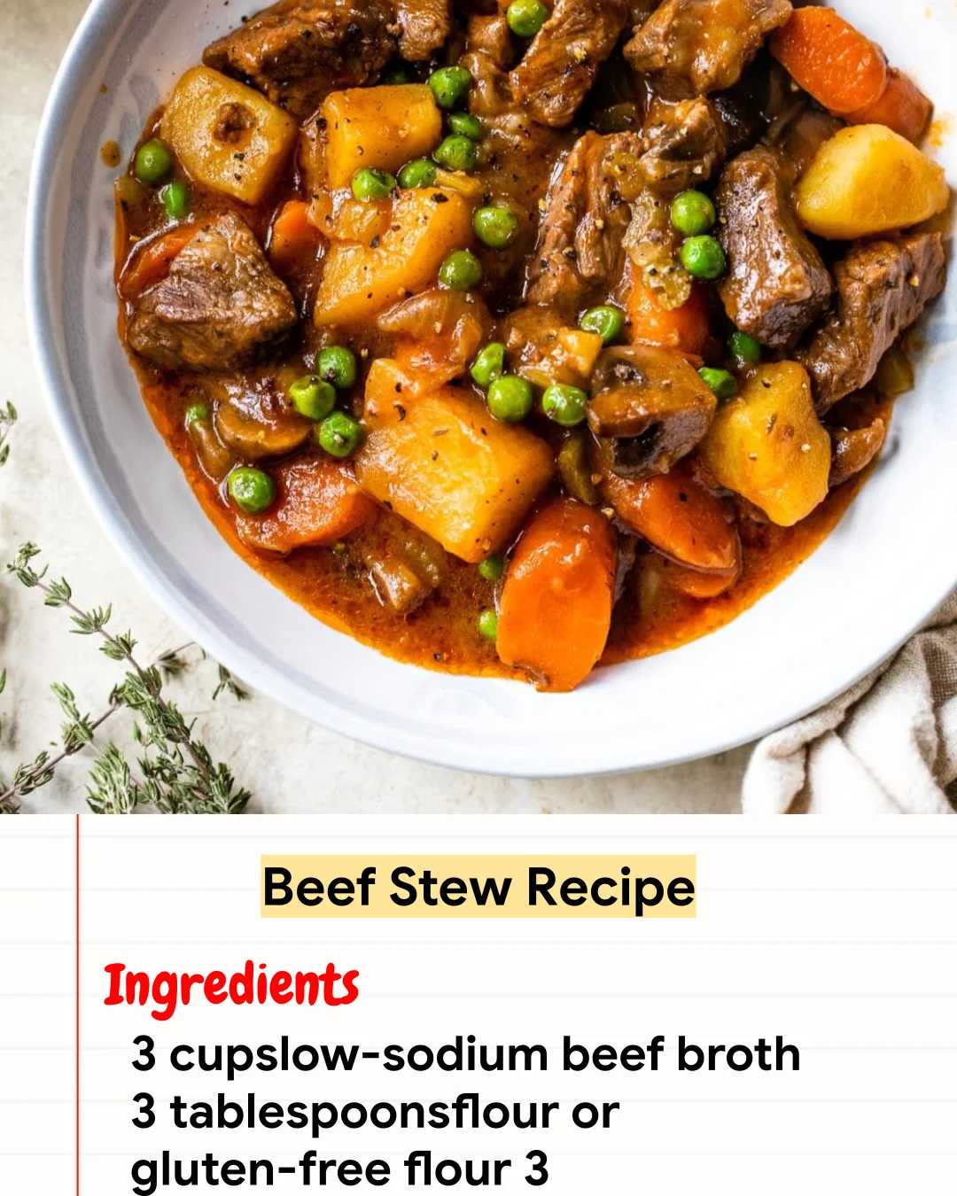 High protein Recipe Beef Stew Recipe
