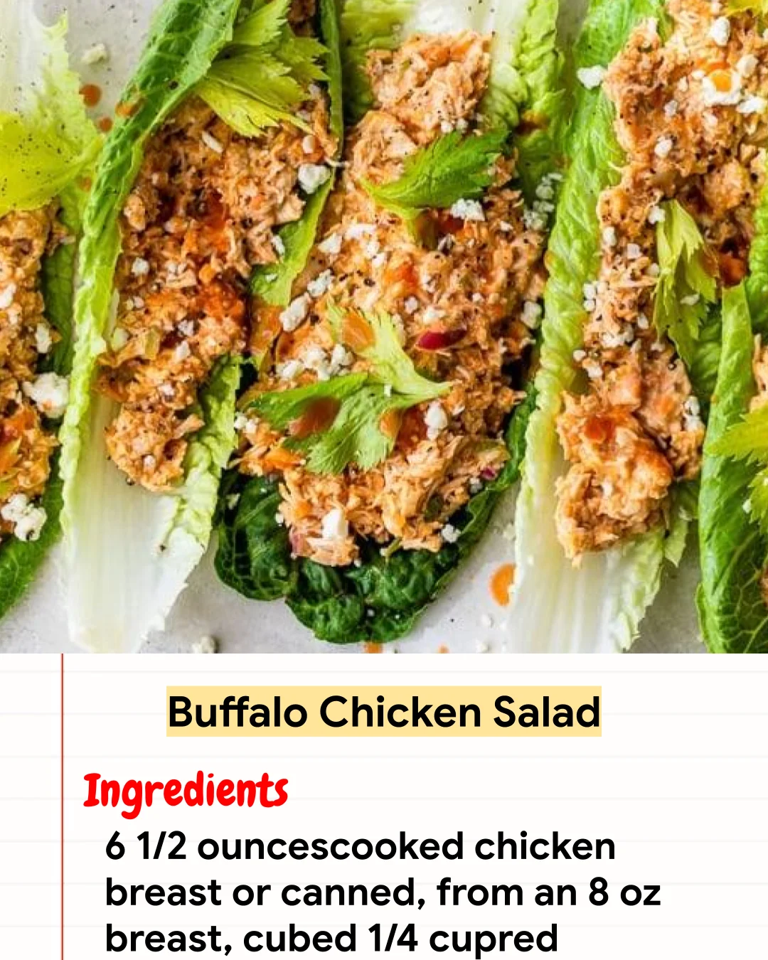High protein Recipe Buffalo Chicken Salad