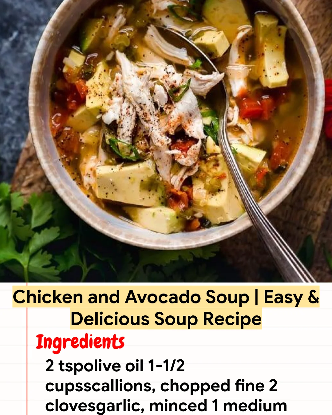 High protein Recipe Chicken and Avocado Soup | Easy & Delicious Soup Recipe