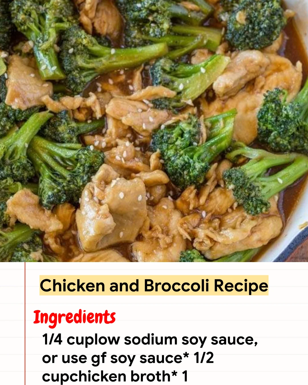 High protein Recipe Chicken and Broccoli Recipe