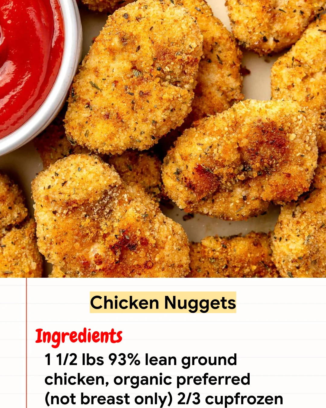 High protein Recipe Chicken Nuggets
