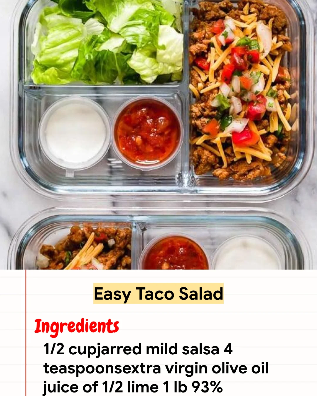 High protein Recipe Easy Taco Salad